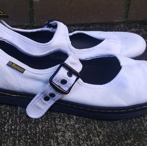 Women's white Dr. Martens shoes